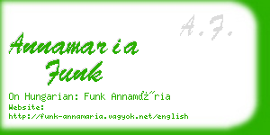 annamaria funk business card